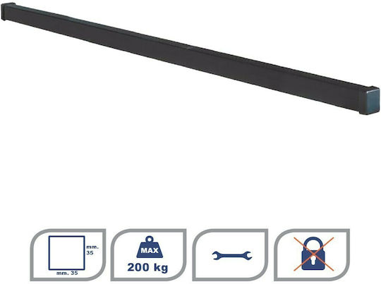 K39 Autodachträger Metallisch für Peugeot Boxer 2014 ohne Beine Schwarz