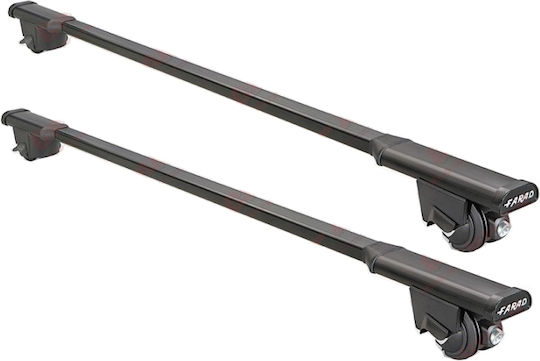 Nissan Car Roof Bars Metallic SM 057 for Nissan Qashqai+2 2007-2013 Set with Roof Rack Legs and Lock Black
