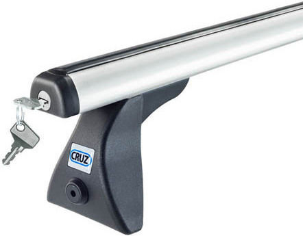 Cruz Car Roof Bars Aluminum Alu Cargo AF 118cm Universal Set with Roof Rack Legs Silver
