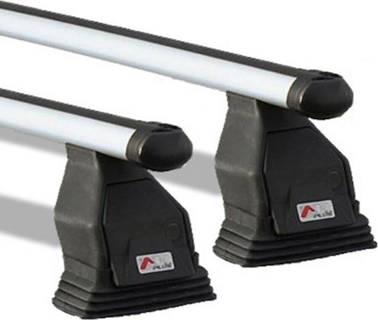 Menabo Autodachträger Aluminium 112cm für BMW Serie 3 2005-2013 mit Dachträgerfüßen Silber