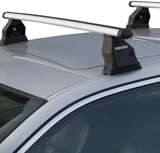 Menabo 130cm. for Cars with Factory Bars (with Roof Rack Legs) Silver