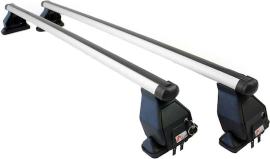 Menabo 130cm. for Cars with Factory Bars (with Roof Rack Legs) Silver