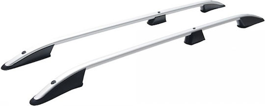Omtec Aluminum Car Roof Bars for Citroen Jumpy 06-16 Set with Roof Rack Legs Silver