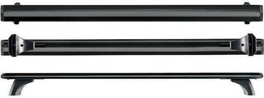 Cruz Μπάρες Οροφής Αλουμινίου Airo Dark T108 108εκ. Universal (Σετ χωρίς πόδια) Μαύρες