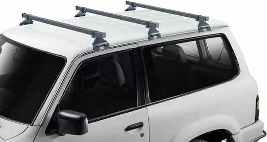 Cruz Roof Bars Steel 175cm. (with Roof Rack Legs and Lock) Silver