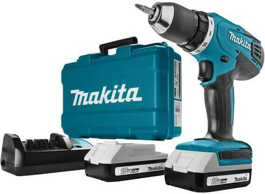Makita DF457DWE Δραπανοκατσάβιδο Μπαταρίας 18V 2x1.5Ah