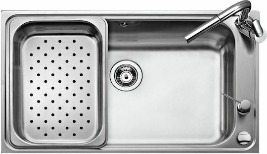 Teka Big Bowl 86 1C (Bahia) Plus Ένθετος Inox Σατινέ Μ86xΠ50cm Ασημί