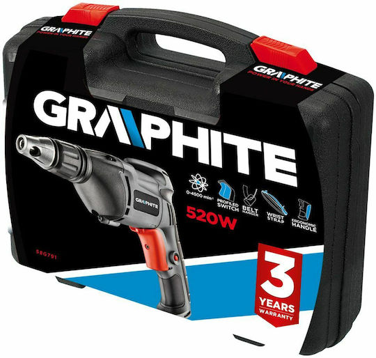 Graphite 58G791 Κατσαβίδι Γυψοσανίδας Ρεύματος 520W
