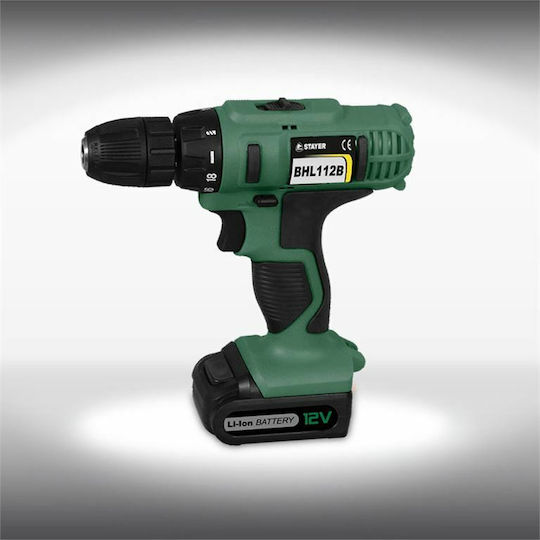 Stayer BHL 112 BK Battery Power Drill Driver 12V 2x1.5Ah