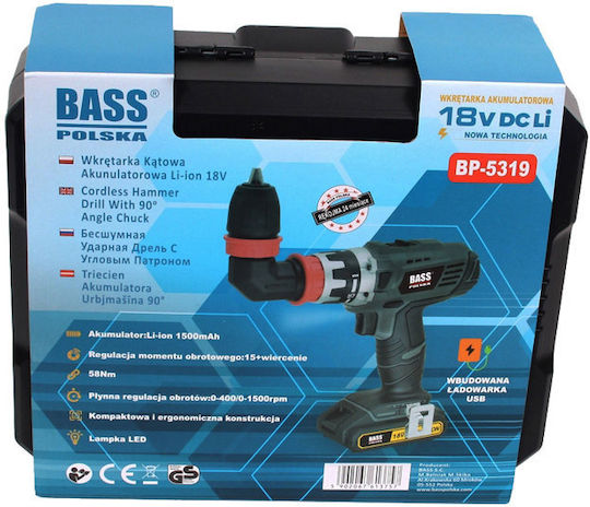 Bass Polska Mașină De Găurit Colțar Cu Baterie 18V