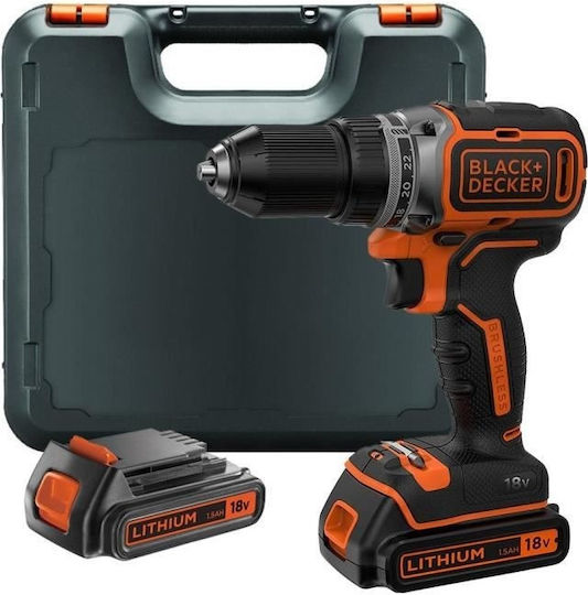 Black & Decker BL186KB Brushless Battery Drill Driver 18V 2x1.5Ah