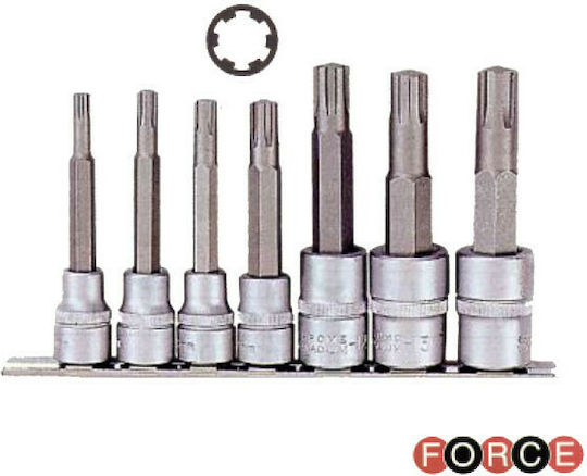 Force Битови ключове с Torx и Квадратно Гнездо 3/8'' Комплект 8бр