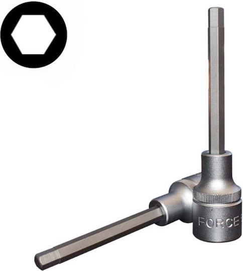 Force Allen Long 1/2'' Socket Long Walnut with Allen Head and Socket 1/2'' H8x100mm