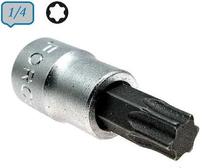 Force Cheie tubulară cu Vârf Torx și Patrat de Prindere 1/4'' Dimensiune T40x32mm 1buc