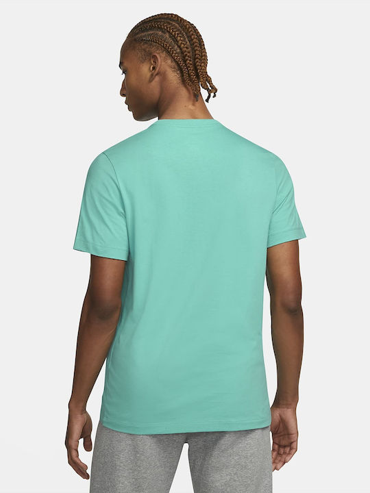 Nike Sportswear Club Herren Sport T-Shirt Kurzarm Washed Teal