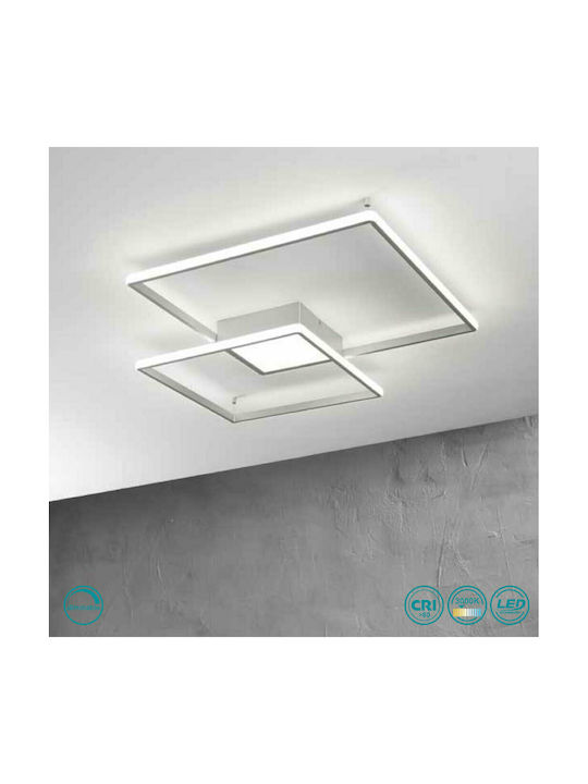 Ondaluce Pl.Dowel/Pc-Silver Modern Lamp Wall with Integrated LED and Warm White Light Silver 57x55x55cm