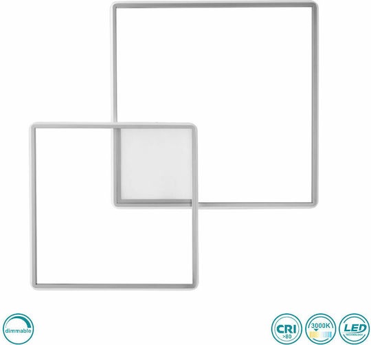 Ondaluce Pl.Dowel/Gr-Silver Leuchte Wand LED Silber 78x7x7cm Ondaluce Pl.Dowel/Gr-Silver Leuchte Wand LED Silber 78x7x7cm