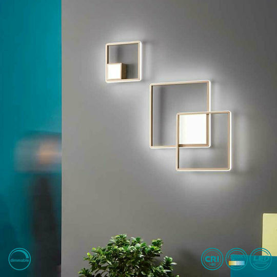 Ondaluce Pl.Dowel/Gr-Silver Модерен Осветително тяло За стена с вграден LED Сребрист 78x7x7см.