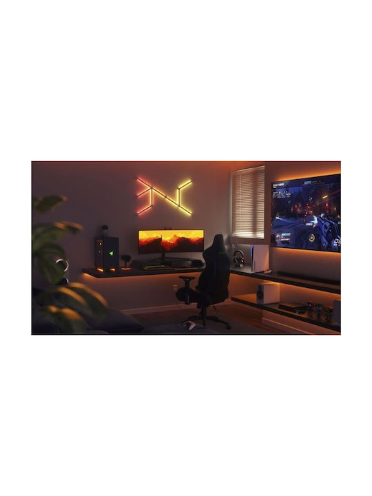 Nanoleaf Smart Neon Διακοσμητικό Φωτιστικό Lines Starter Kit LED RGB 9τμχ 27.8εκ.