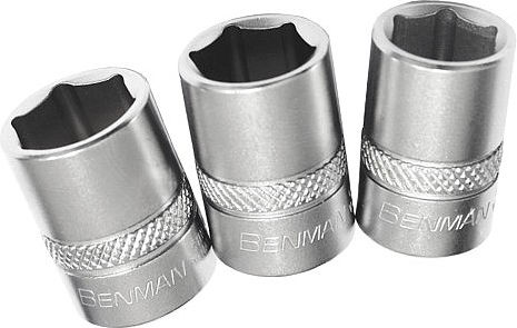 Benman Socket Hex with Square Drive 1/4" Diameter 9mm