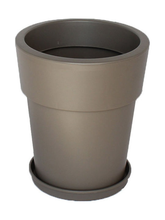 Viomes Linea Pot Plastic Grey/Silver 30x30x28.5cm.