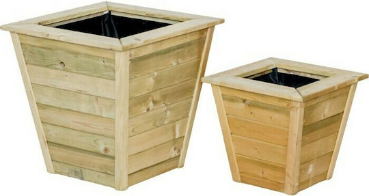 Showood Βέρνη Γλάστρα Ξύλινη Καφέ 30x45εκ.
