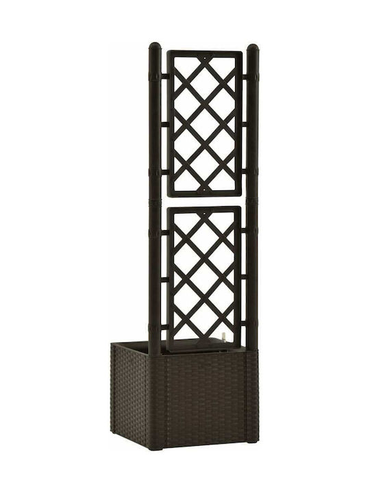 vidaXL Self-watering Planter Box Plastic Brown 43cm.