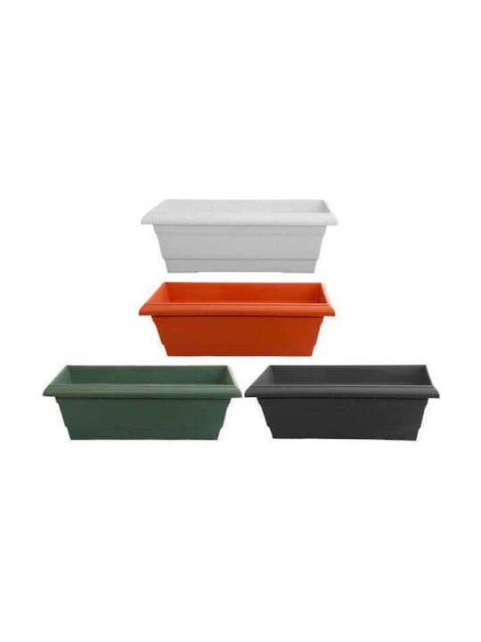Miltoplast Anthea Νο Ζαρντινιέρα Πλαστική Πράσινη 60x25x20εκ.