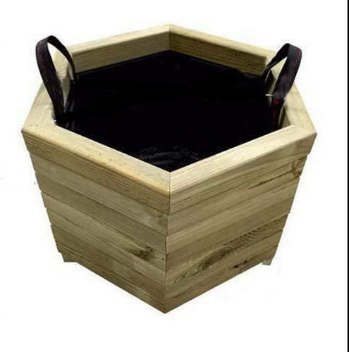 Tesias Γλάστρα Ξύλινη Καφέ 52x52x36εκ.