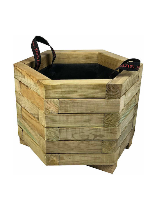 Tesias Γλάστρα Ξύλινη Καφέ 42x42x32εκ.