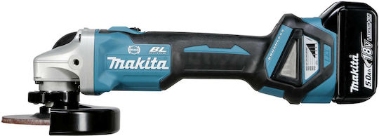 Makita Grinder 125mm Battery Brushless with Speed Control 2x5Ah