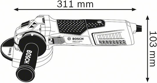 Bosch GWS 19-125 CIE Τροχός 125mm Ρεύματος 1900W με Ρύθμιση Στροφών