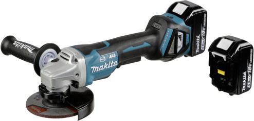 Makita DGA517RTJ Grinder 115mm Battery Brushless with Speed Control 2x5Ah
