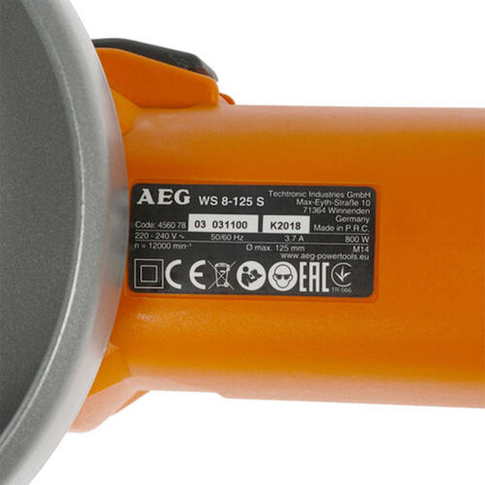 AEG Tools WS 8-125 S Τροχός 125mm Ρεύματος 800W