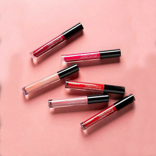 Korres Morello Matte Lasting Lip Fluid Дълготраен Течен Червило Мат 29 целувка от ягоди 3.4мл