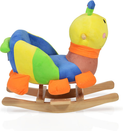 Moni Fabric Rocking Toy Caterpillar for 12+ months with Sounds & Music with Max Load Capacity 30kg Multicolour