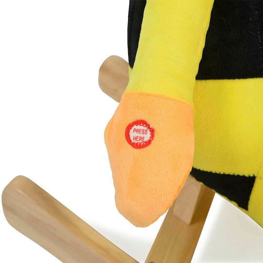 Moni Fabric Rocking Toy Bee for 18+ months with Sounds & Music with Max Load Capacity 20kg Yellow