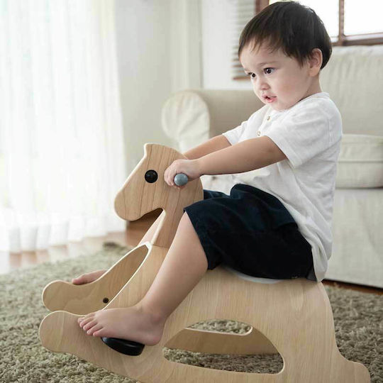 Plan Toys Ξύλινο Κουνιστό Παιχνίδι Αλογάκι Μπεζ