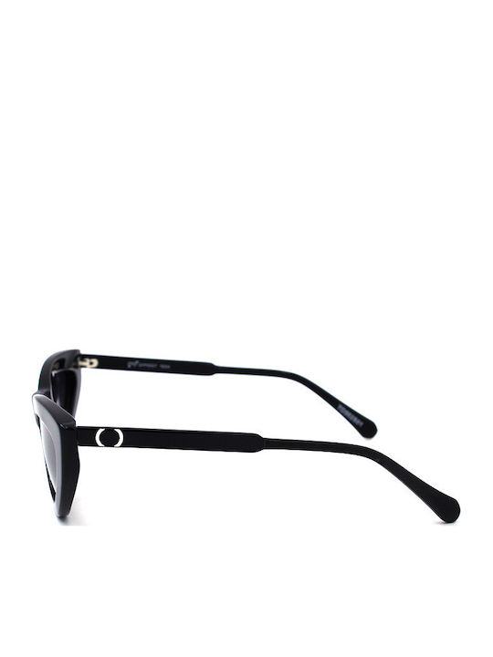 Opposit Women's Sunglasses with Black Plastic Frame and Black Lens TO502 S01