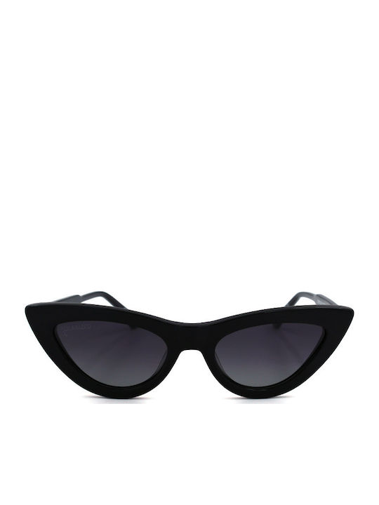 Opposit Women's Sunglasses with Black Plastic Frame and Black Lens TO502 S01