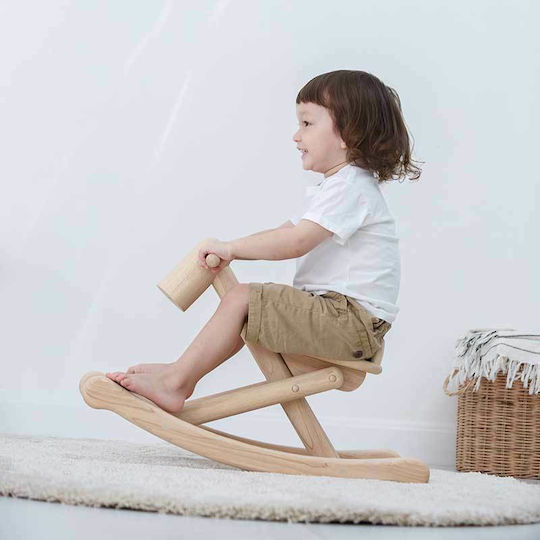 Plan Toys Ξύλινο Κουνιστό Παιχνίδι Αλογάκι Μπεζ
