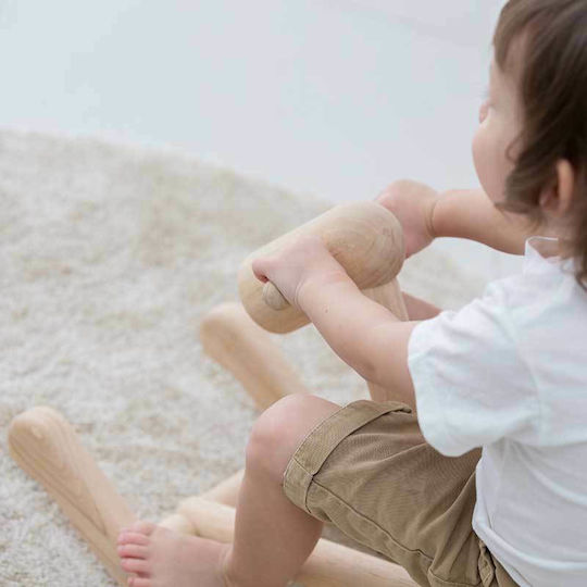 Plan Toys Ξύλινο Κουνιστό Παιχνίδι Αλογάκι Μπεζ