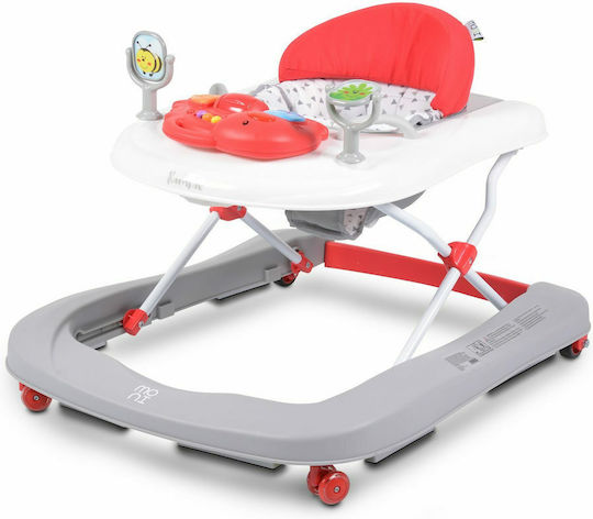 Cangaroo Ramble Baby Walker with Music for 6+ Months Red