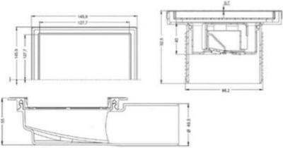 Tema Dolu Gestell Boden mit Durchmesser 100mm Schwarz