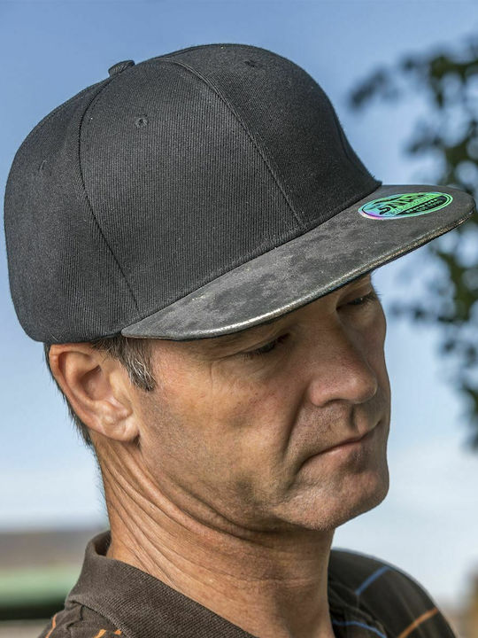 RC087X Snapback Cap Black/Silver