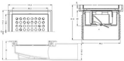 Tema Kunststoff Gestell Boden mit Durchmesser 100mm Silber