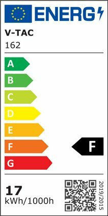 V-TAC VT-217 Λάμπα LED 17W 134mm για Ντουί E27 και Σχήμα A65 Θερμό Λευκό 1521lm