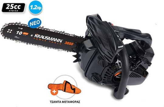 Krausmann Αλυσοπρίονο Βενζίνης 25.4cc 3.6kg με Λάμα 25cm και Easy Start