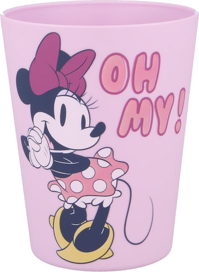 Stor Παιδικό Ποτηράκι "Minnie Stay Cool" από Πλαστικό Ροζ 390ml