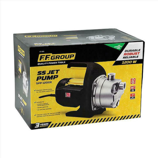 FFG SPP 1200X Ηλεκτρική Αντλία Επιφάνειας με Αυτόματη Αναρρόφηση 1.6hp Μονοφασική